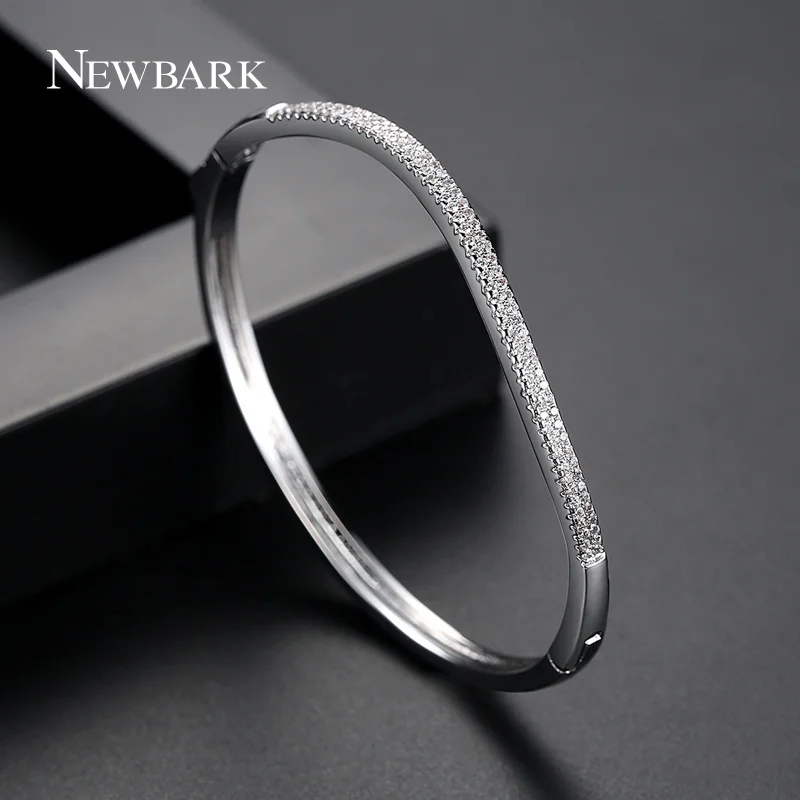 Newbark течет любовь цвета: золотистый Серебристый браслет Медь AAA кубический циркон