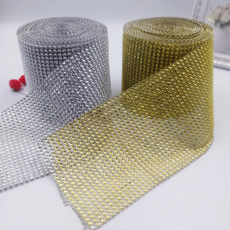 1 рулон золотых бриллиантов сверкающие стразы сетка лента для украшения