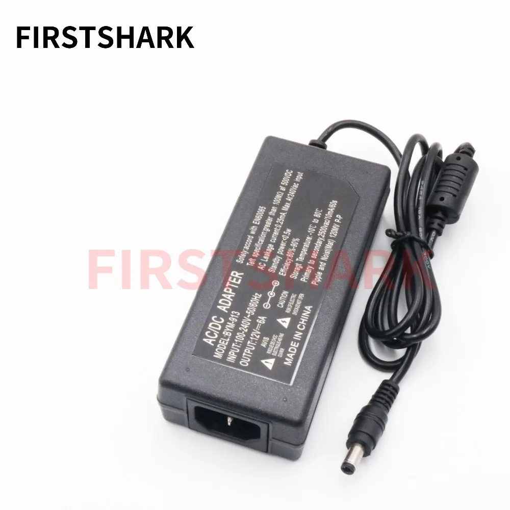 12V6A AC 100 V-240 V 72 W конвертер адаптер питания DC 12 V 6A DC 5,5x2,5 мм разъем Питание адаптер Зарядное устройство