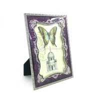 6x4 inch tabletop metal photo frame chic ornate agate purple lace crafts european style desk picture frame home table decoration
