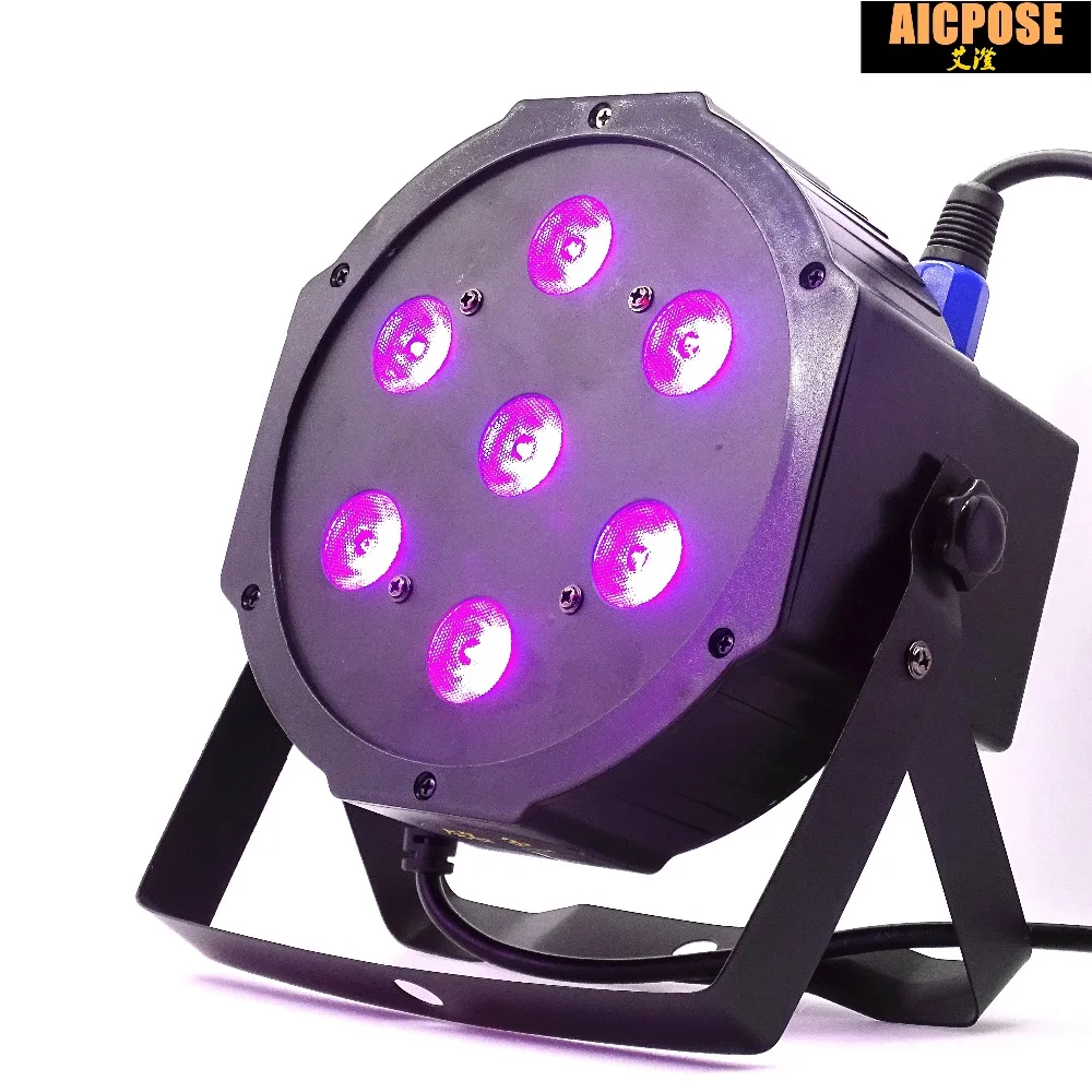 18 шт./лот 7*12 Вт Дистанционное освещение 7x12 светодиодные светильники Par RGBW 4 в 1