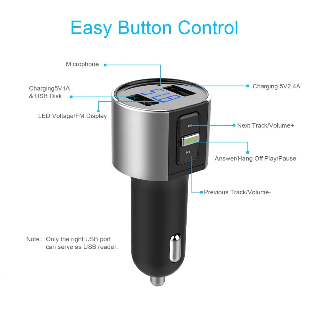 Bluetooth FM передатчик автомобильный MP3 модулятор Handsfree Bluetooth автомобильный комплект прикуриватель двойной USB Bluetooth Автомобильный