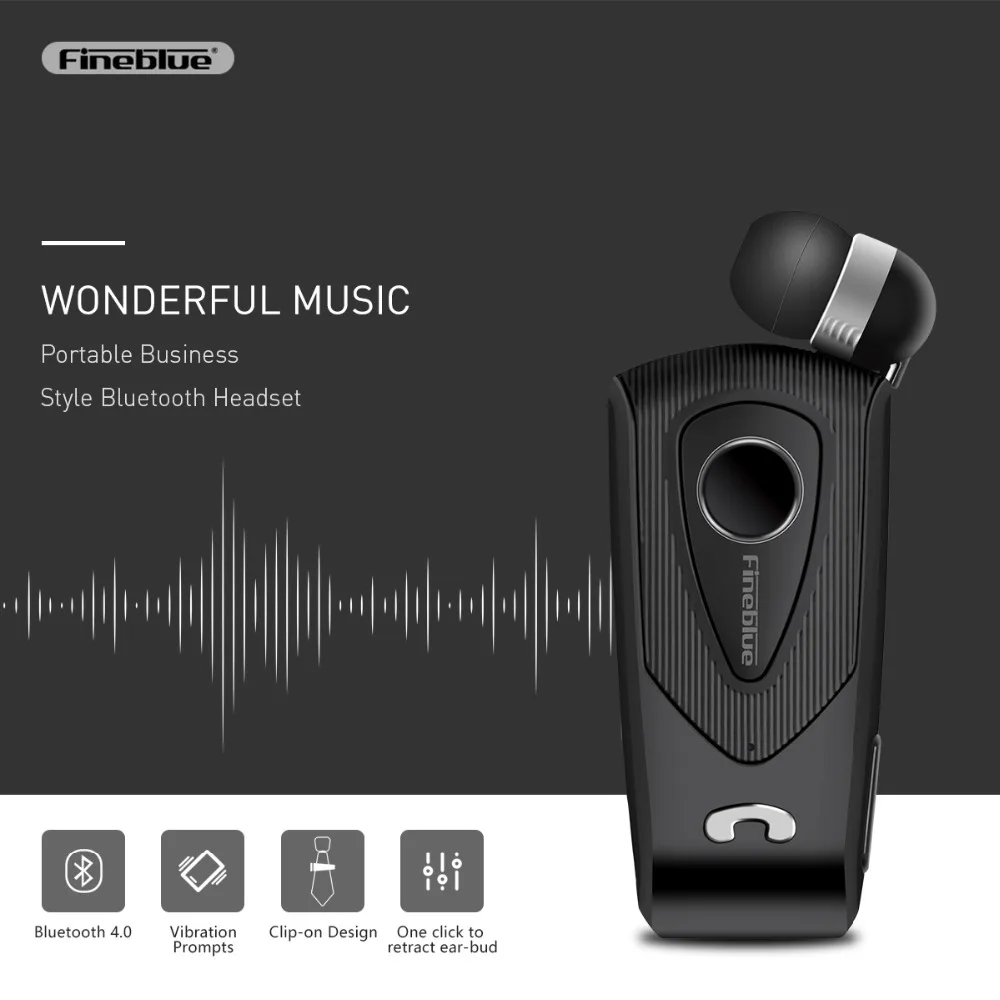 Fineblue F930 Беспроводной Bluetooth наушники телескопического Бизнес громкой связи Bluetooth гарнитура звонки напомнить износ вибрации пульт на прищепке стерео спортивные, с микрофоном
