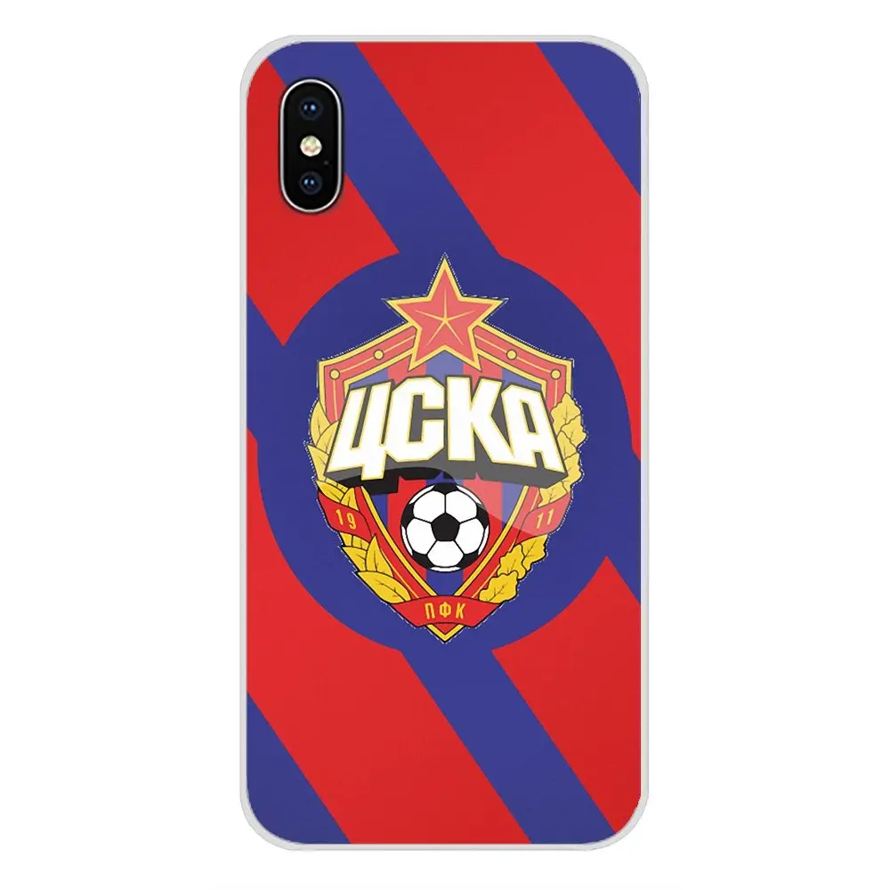 Для Apple iPhone X XR XS MAX 4 4S 5 5S 5C SE 6 6S 7 8 Plus ipod touch прозрачный мягкий чехол Чехлы ЦСКА