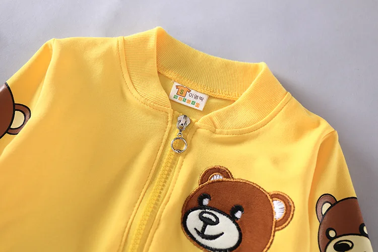 New Spring/autumn Baby Boy Clothing Set Sports Suit baby Lovely Pattern Outfits Clothes Casual Tshirt+coat+pants |