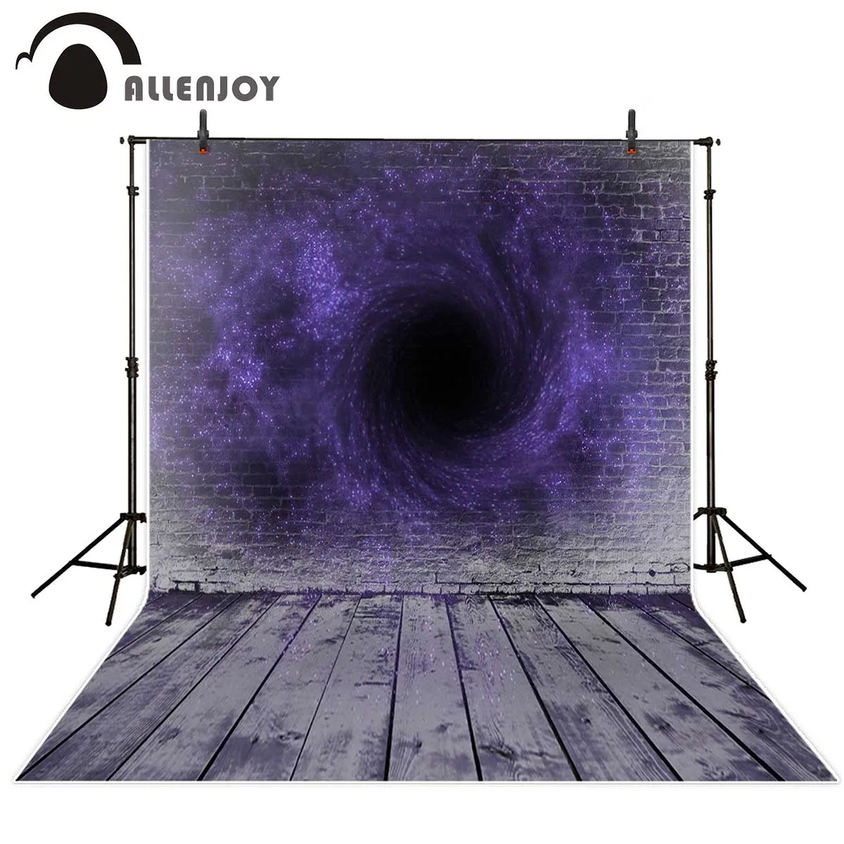 Allenjoy Хэллоуин Фон Кирпичная стена деревянный пол секрет фиолетовый волшебный