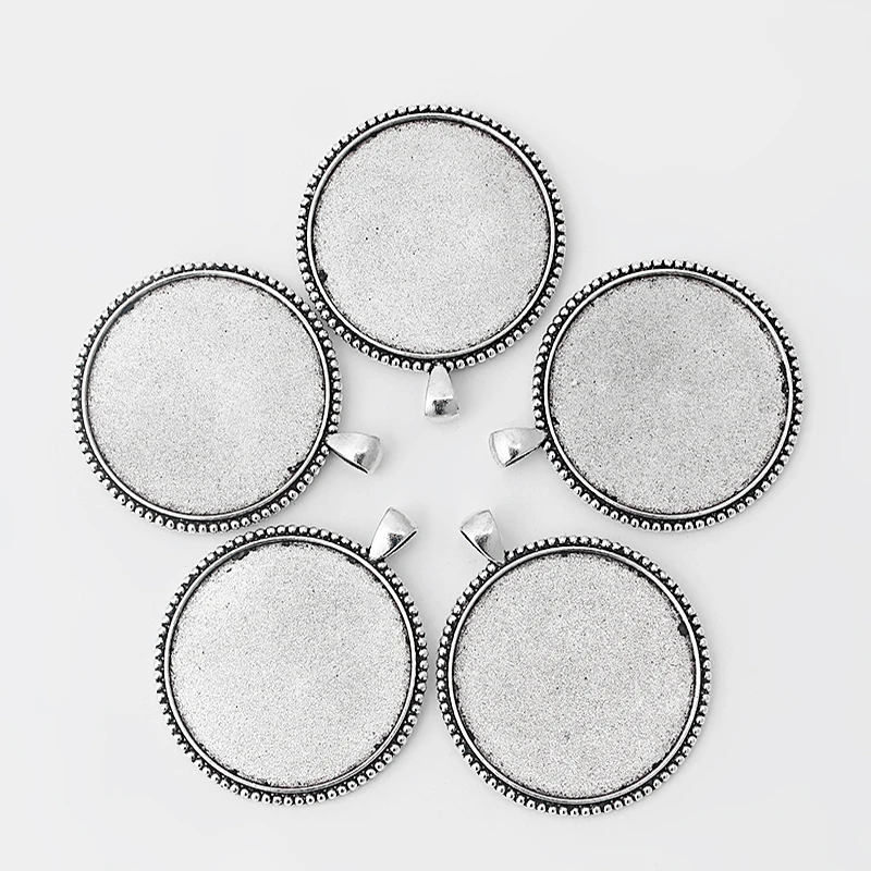 10 шт. Круглые Подвески 40 мм|cabochon setting|blank bezelpendant trays blank |