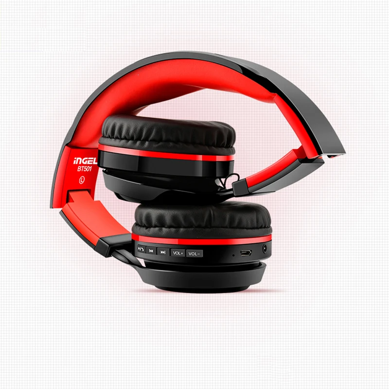 Беспроводной наушники гарнитура Bluetooth складные С микрофоном Шум отмена для ПК