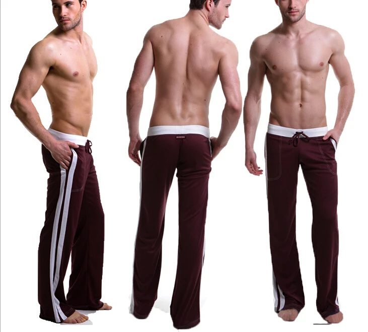 Брюки мужские брендовые эластичные хлопковые спортивные штаны для фитнеса и