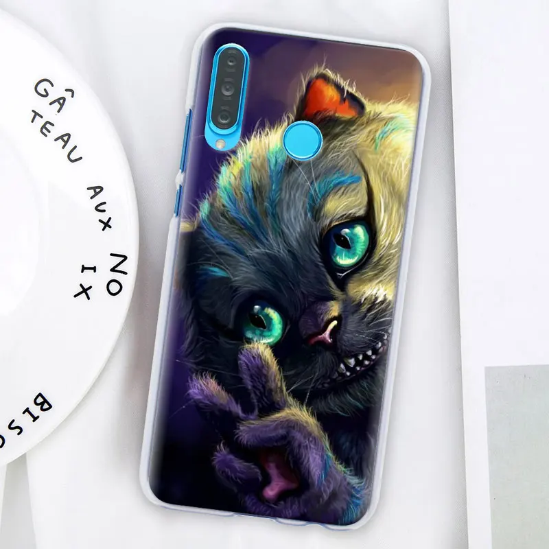 Алиса в стране чудес Чеширский кот чехол для телефона coque для huawei P30 Pro P10 P20 P30 Lite P8 P9 Lite P Smart Plus чехол