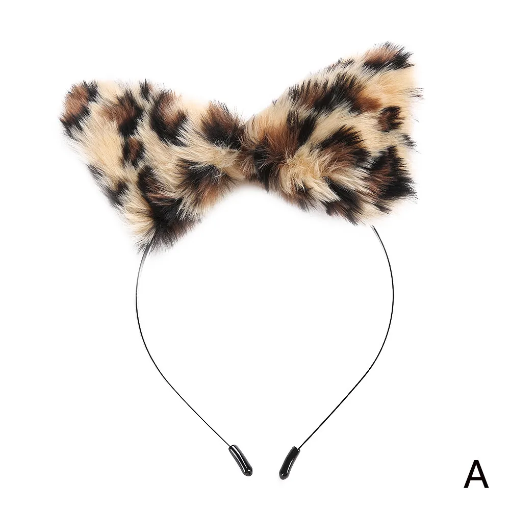 Fox ears Hair Accessories Cute Cat Hairband Women soft Headbands Headband Headwrap Plush Cat Ears Hair Accessories mujer L50 - Цвет: A