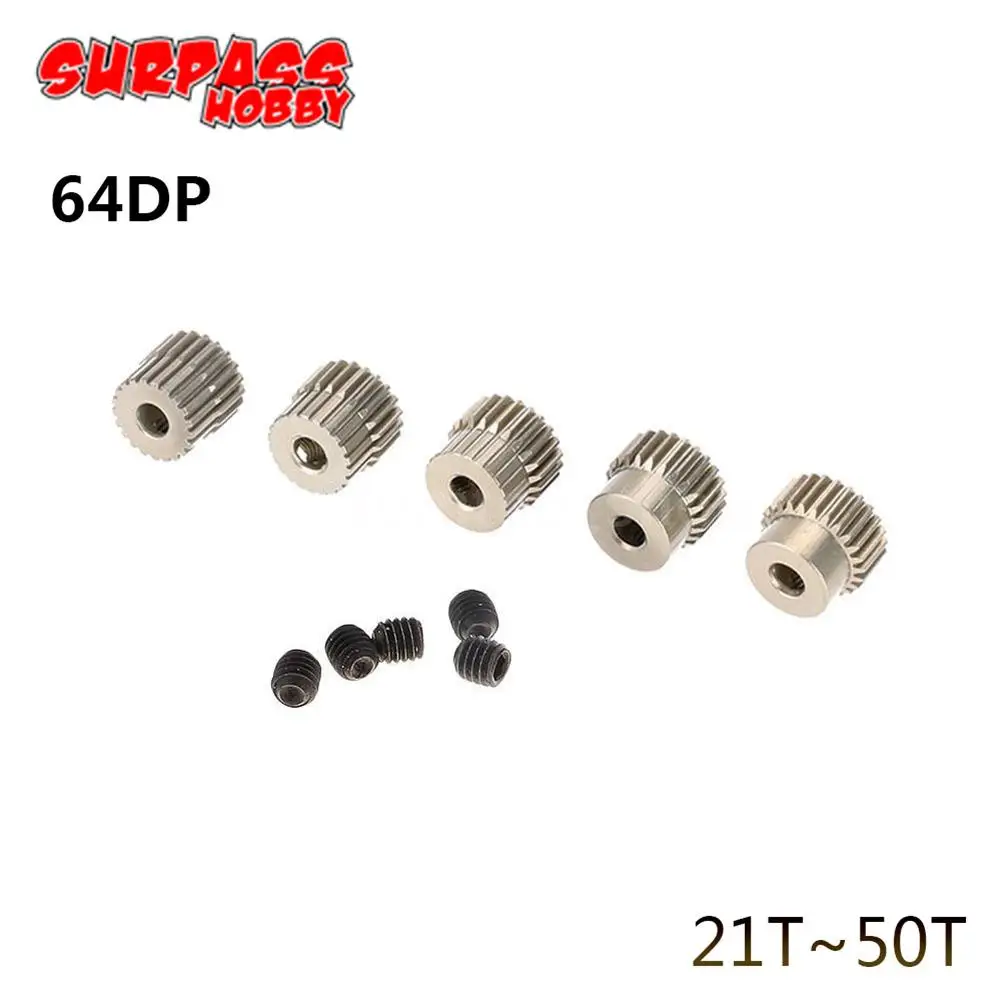 64DP 3.175mm 21T~50T Pinion Motor Gear for 1/10 RC Car Brushless Off -Road Vehicle Buggy Spare Parts | Игрушки и хобби