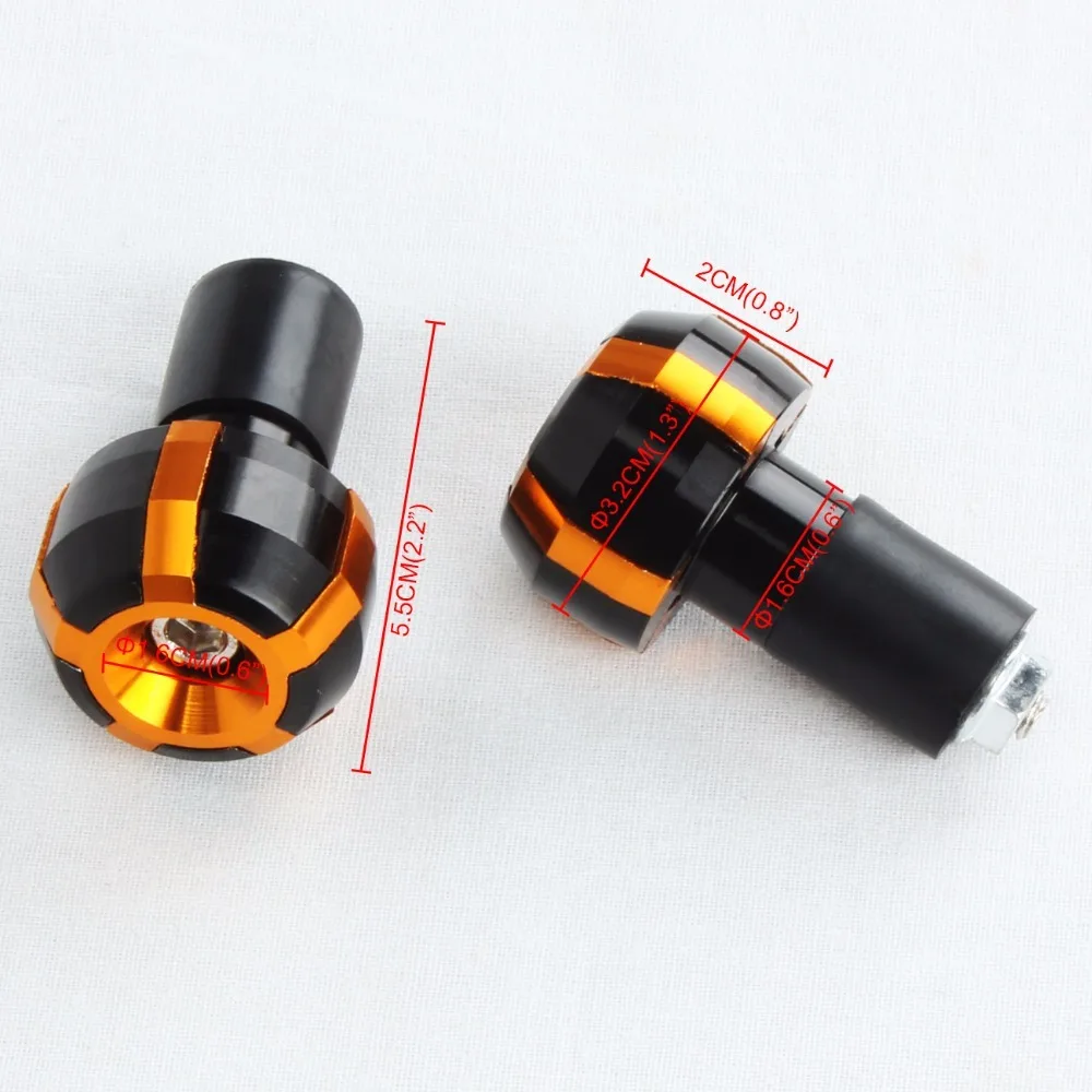 

22mm 7/8" Aluminum Universal Motorcycle Handlebars Grips Ends Bar Ends Handlebars Caps For Kawasaki Z750 Z800 Z1000 Yamaha Honda