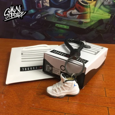 AJ11 Индивидуальные DIY креативные пары подарки ручной работы AJ11 маленькие туфли модель стерео 3D для мужчин и wo мужчин брелок Air Jordan 3D ключ - Цвет: AJ11