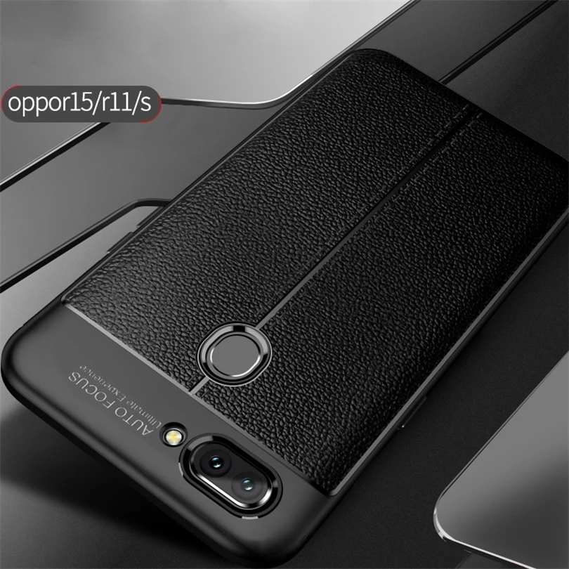 Противоударный тонкий чехол для OPPO F7 F5 F1S A59 A73 A83 R15 Pro Кожаный телефона из ТПУ с