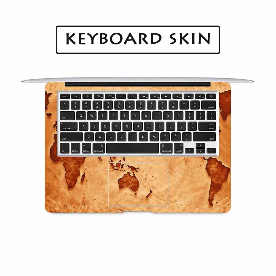 Карта мира Винтаж полное покрытие кожи для Apple Macbook Air Pro retina 11 12 13 15,6 дюймов Mac hp Mi Ноутбук наклейка