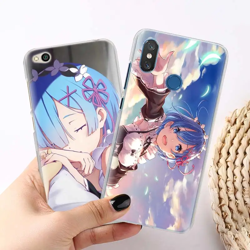 Аниме RE ZERO Ram Rem чехол для Xiaomi Redmi Note 5 6 7 Pro 4X7 6 6A 5 Plus 5A S2 GO Pocophone F1 чехол для телефона Coque