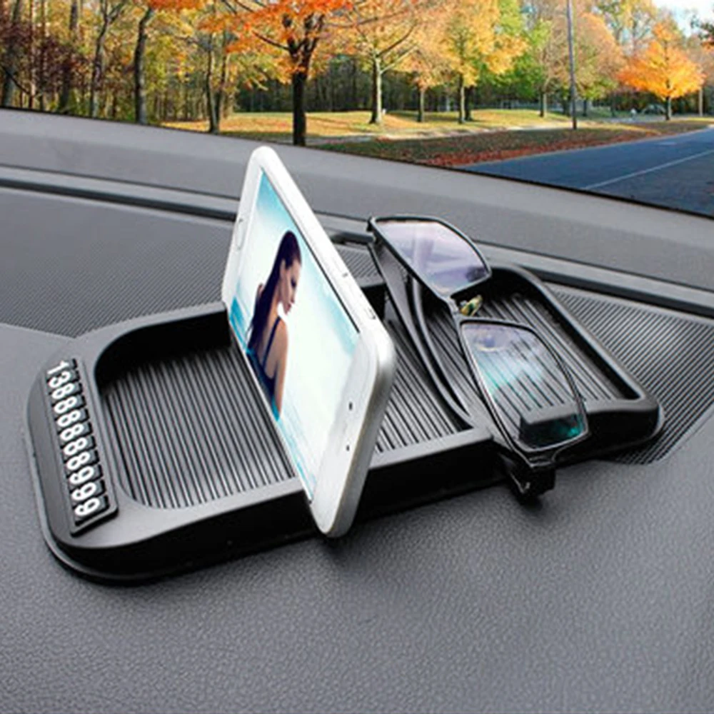 IKSNAIL автомобильный Противоскользящий коврик с номером телефона, авто приборная панель, нескользящий коврик, бумажные полотенца, gps телефон, силикагель, автомобильные аксессуары
