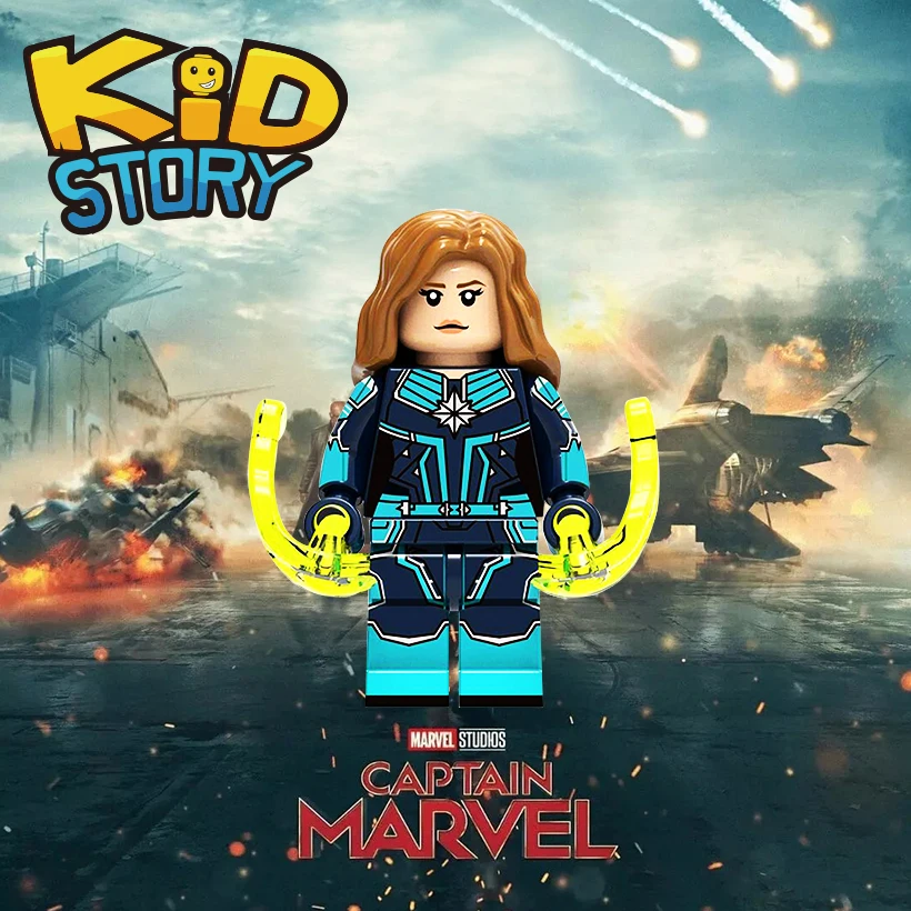 Конструктор Legoing Marvel конструктор из мультфильма Капитан Марвел пожарная буря