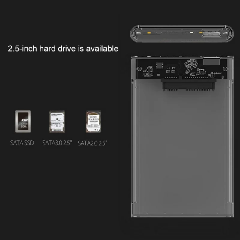 2 5 дюйма USB3.0 ноутбук внешний мобильный жесткий диск коробка прозрачный адаптер