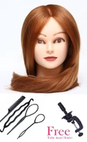 cammitever 20 inch hairdressing dolls head practice training head hair cosmetology hair styling mannequins with practice tools