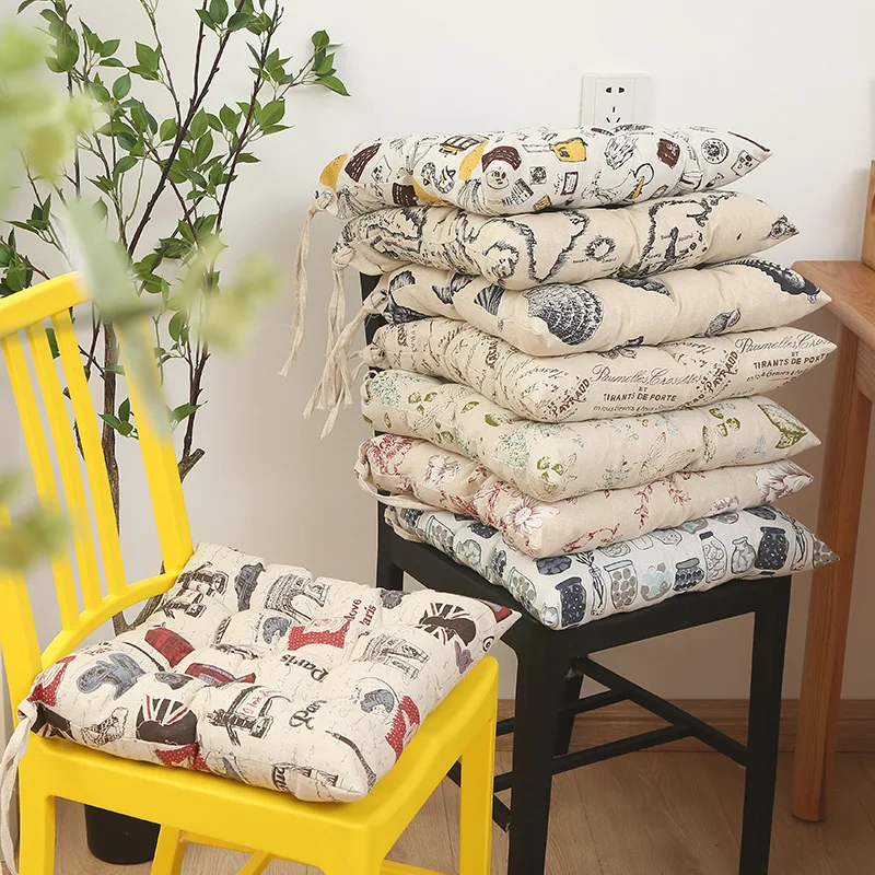 

Four seasons cotton linen cushion tatami seat cushion floor reading children seat cushions with fillng Tethered seat cushion