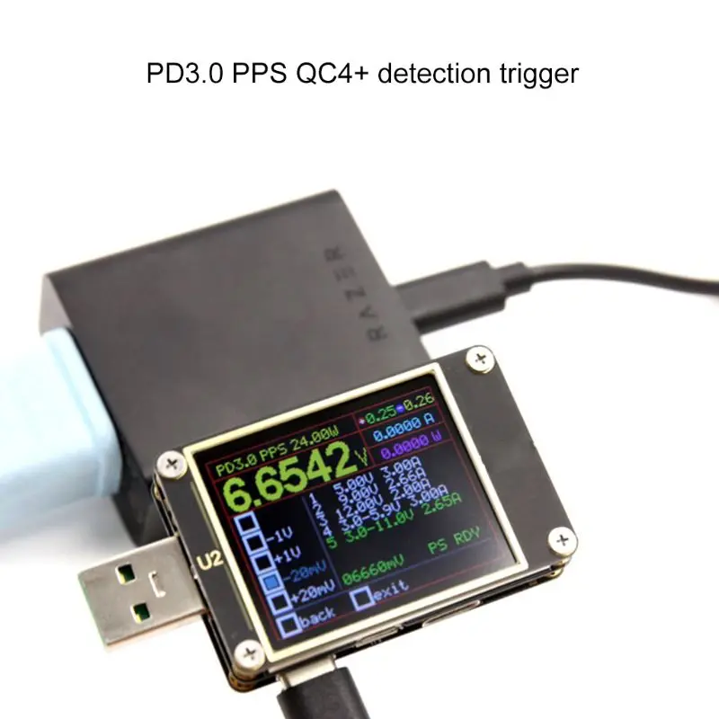 USB тестер QC4.0 + PD3.0 2 0 PPS улучшенный с функцией быстрой зарядки измеритель емкости