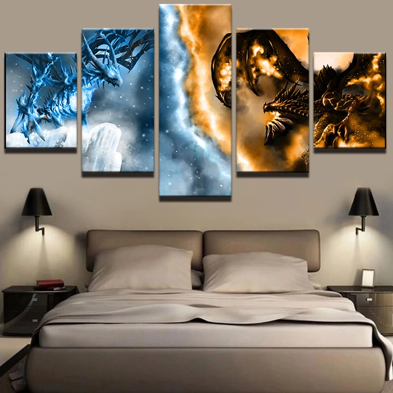 Wall Art Холст Картины mail Настенные Панно Для Гостиной Home Decor 5 Шт. Анимированные