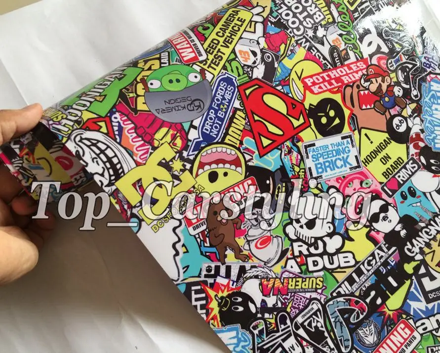 JDM Illest Stickerbomb обертка для автомобиля стильная графическая наклейка из фольги