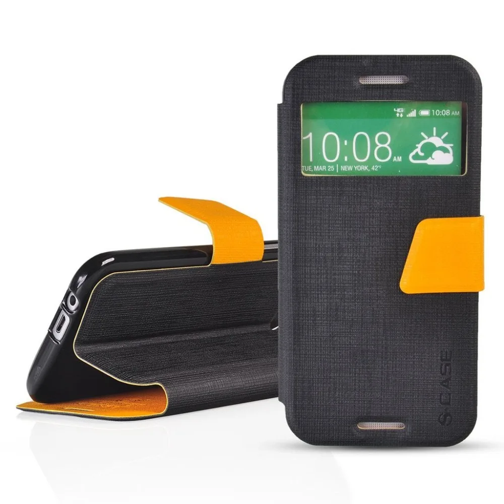 Кожаный откидной Чехол с двумя окнами для HTC Desire 816 5 дюйма чехол 800 D816W сотового