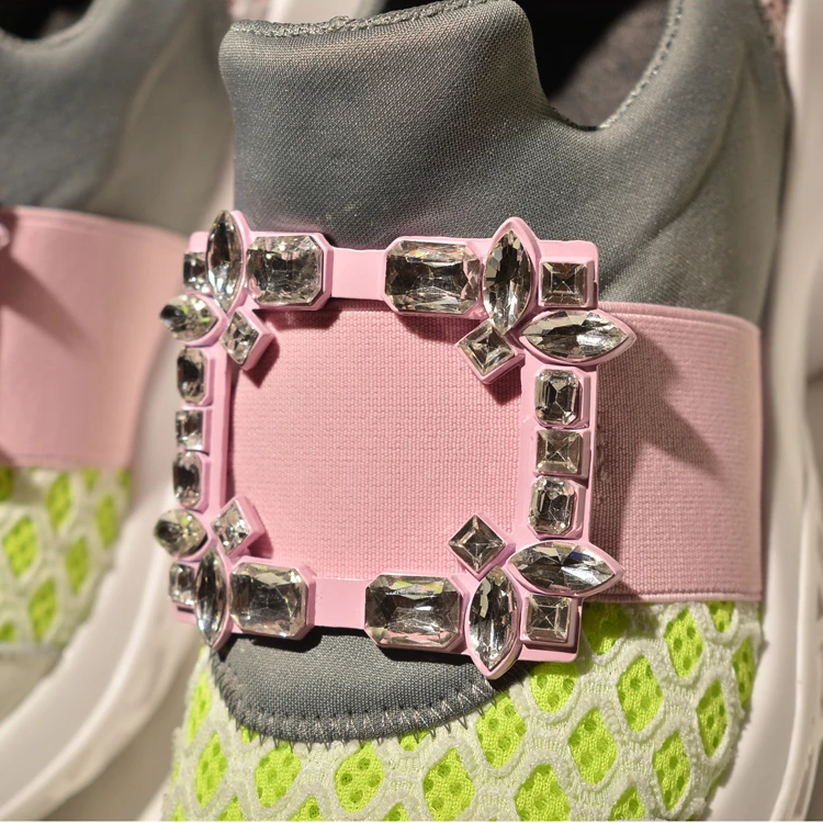 Женские лоферы на плоской подошве с кристаллами; zapatos mujer; Роскошные брендовые весенние слипоны со стразами и квадратной пряжкой; кроссовки на плоской подошве для бега; женские кроссовки
