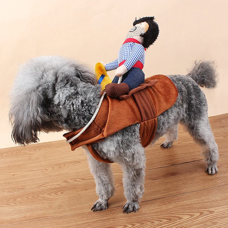 Модная Ковбойская кукольная одежда для собак 1 шт. костюм верховой езды Золотая