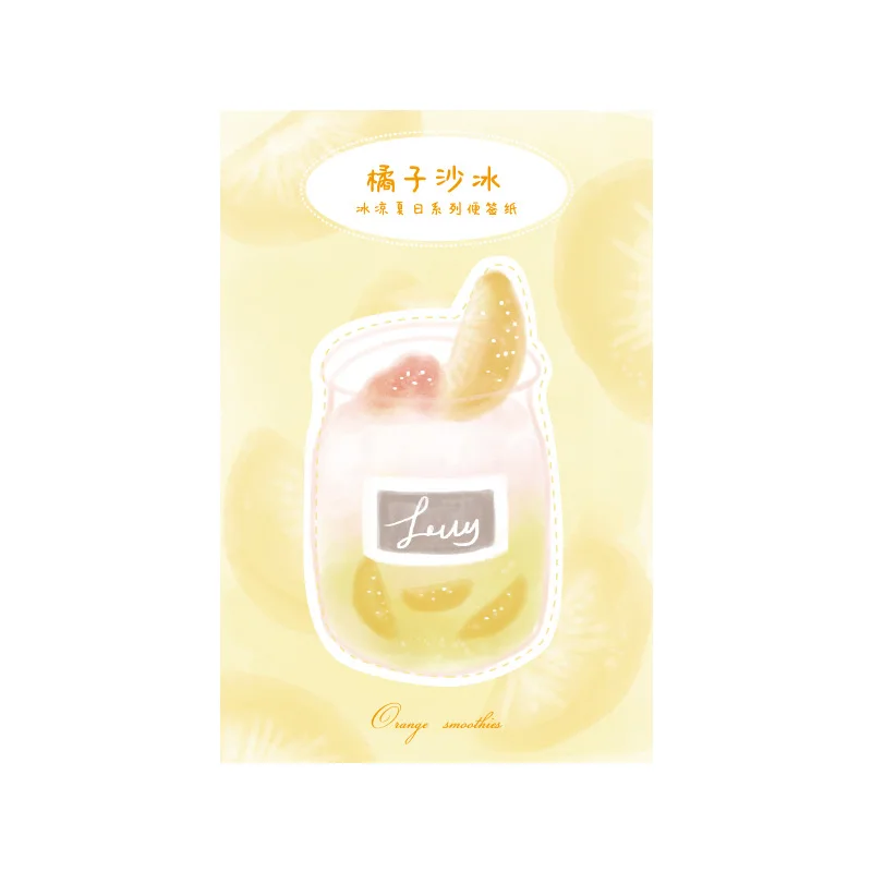 Helpro 50 листов/набор крутая Летняя серия Липкие заметки Kawaii мультфильм блокнот для