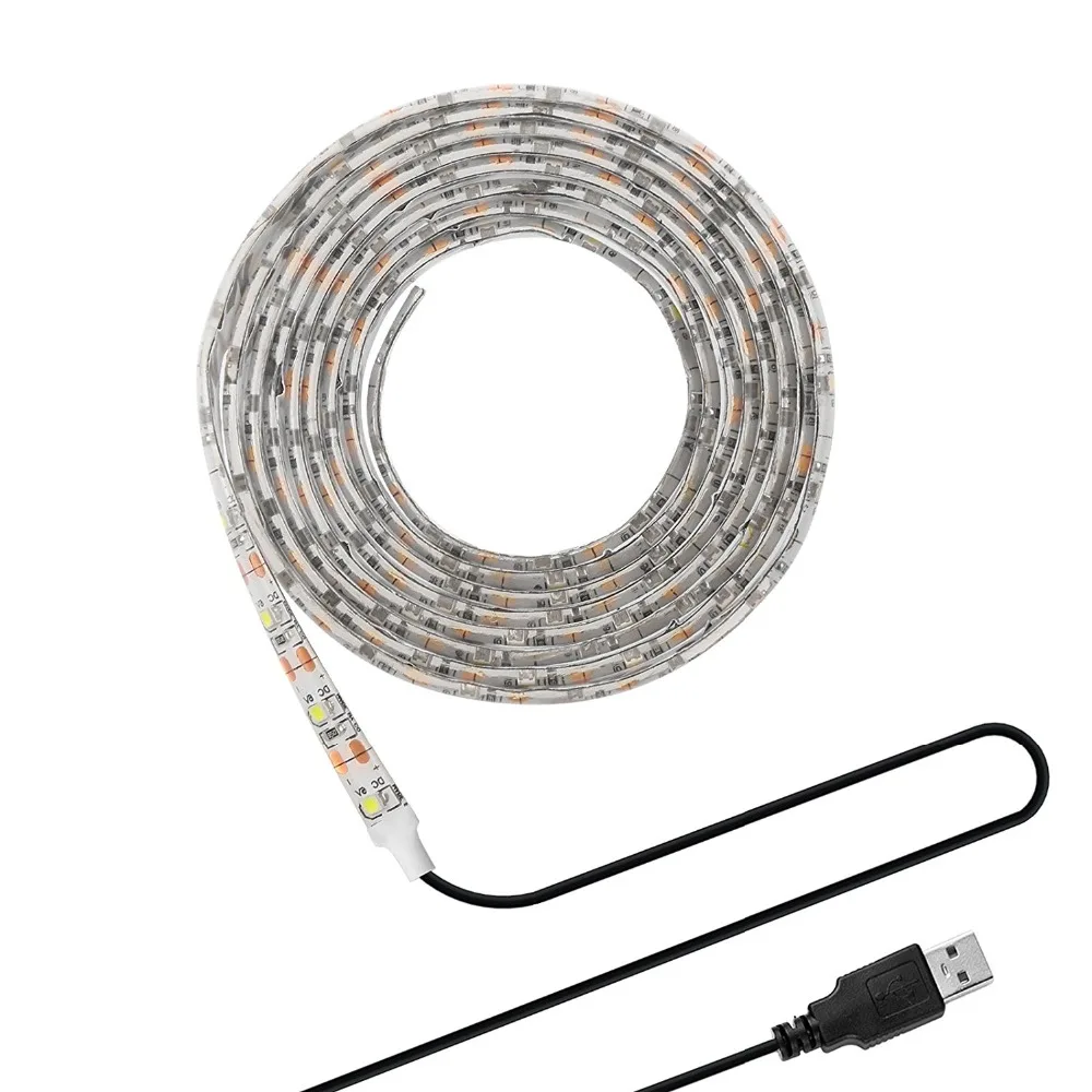 Светодиодная лента USB WASEDA SMD3528 DC 5 V гибкая светодиодная 50 см 1 м 2 3 4 декоративная DIY |