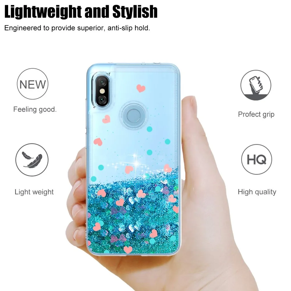 Dyna mi c Qicksand Блестящий Жидкий чехол для Xiaomi mi A1 A2 Lite Coque Red mi Note 6 5 7 Pro Red mi 6 Pro 6A 5Plus S2 силиконовый чехол