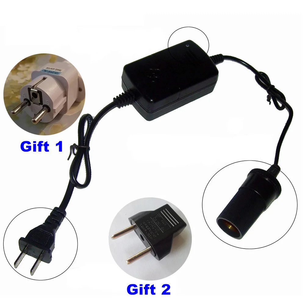 Адаптер питания от 220 В до 12 для автомобиля бытовой автомобильный прикуриватель