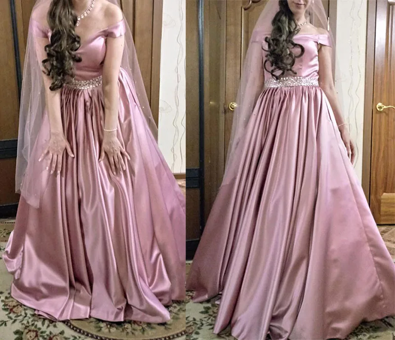 Женское вечернее платье с открытыми плечами robe de soriee красное/розовое длинное