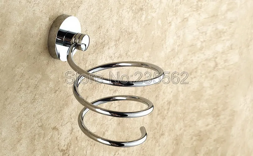 Аксессуары для ванной комнаты с хромированной латунной отделкой фен волос