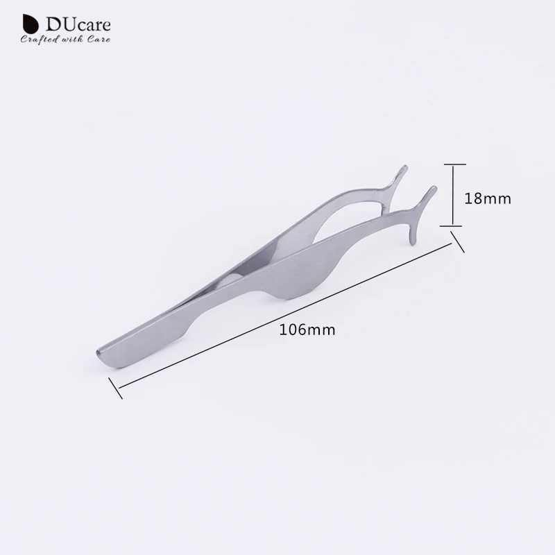 DUcare 1 PC False Eyelash Tweezers Beauty Makeup Tool Eyelashes Curler Nipper Stainless Auxiliary Clip Make Up Accessories | Красота и