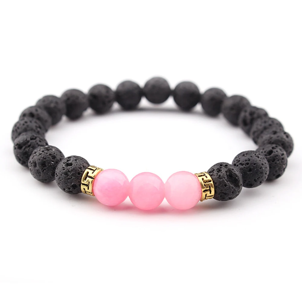8mm Volcanic Stone Beads Bracelet For Women Men Strand Bracelets Handmade Elasticity Charm Jewelry Gift | Украшения и аксессуары