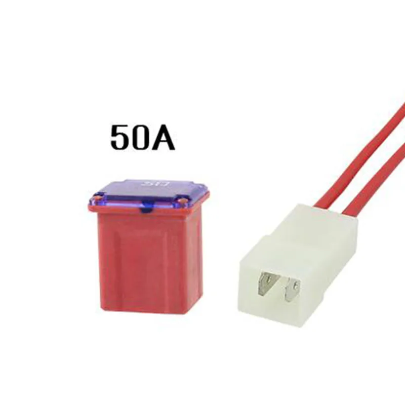 1 шт. PEC LPJ 20A 30A 40A 50A 60A страхование Авто квадратный предохранитель трубки водонепроницаемый предохранитель коробка для Nissan Honda Toyota, розетка опционально - Цвет: Серебристый