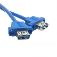 100 шт./лот двойной порт USB 3 0 Женский Винт крепление панель тип к материнской плате
