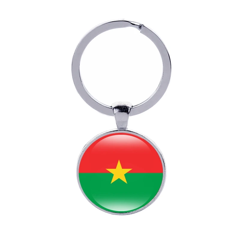 Burkina Faso Canuomen Algeria брелок для ключей «флаг», Египетский, эфир, Ангола, Ботсвана, буркинадо, burundish GEQ брелоки с флагами, Женские Подарочные ювелирные изделия - Цвет: Burkina Faso