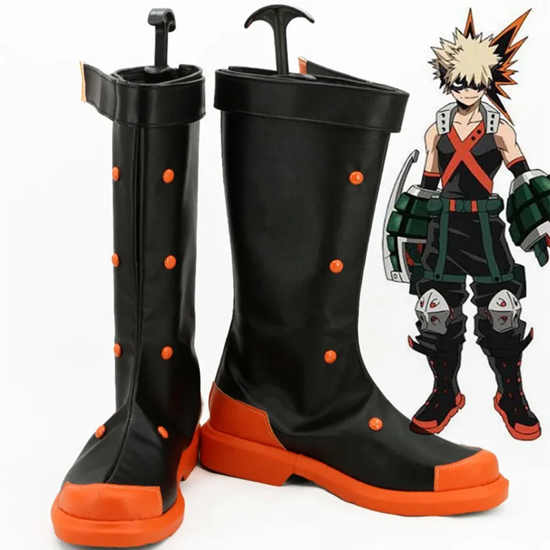 Распродажа аниме ботинки Bakugou Katsuki для косплея моя геройская Академия обувь на