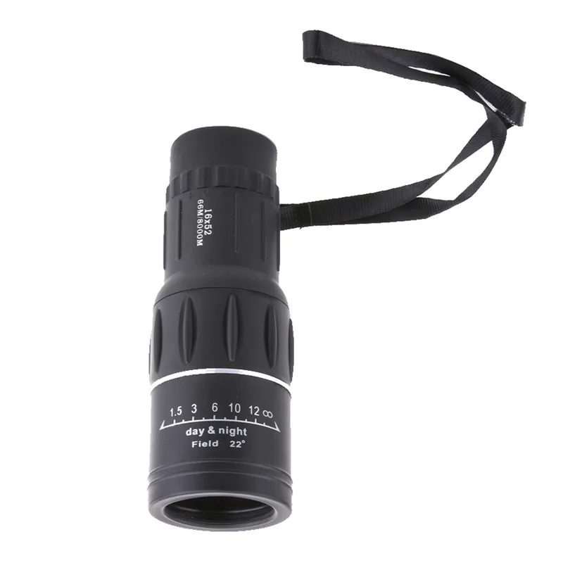 Портативный мини ручной 16X52 монокулярный телескоп с двойным фокусом для охоты, кемпинга, инструмент для путешествий, кемпинга, охотничий телескоп