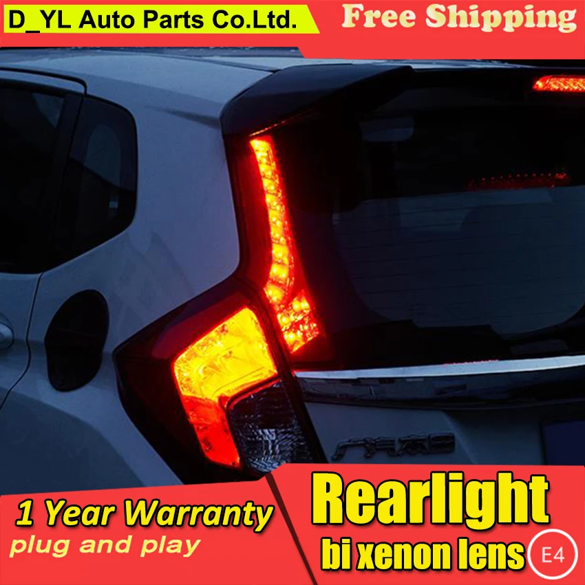 

Car Styling for Tail Lights 2014 Honda Fit LED Rear Light Fog light Rear Lamp DRL Brake+Park+Signal