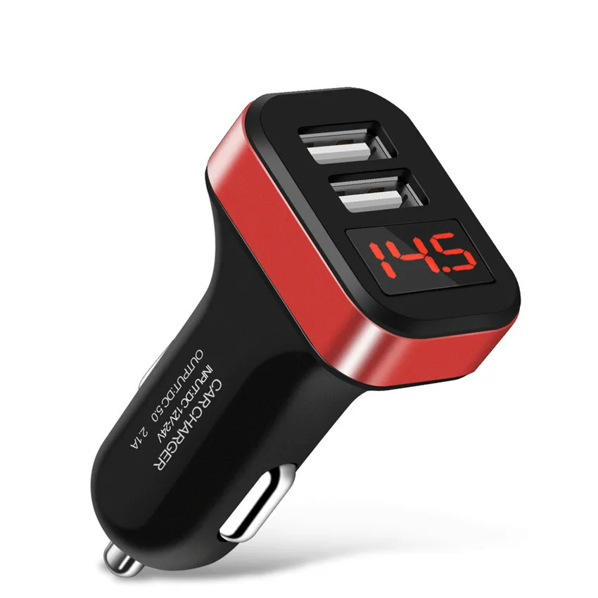 LED Car Charger fast charger USB for iphone X 8 7 plus Charging Mobile phone charging Adapter Samsung S8 S9 | Мобильные телефоны и