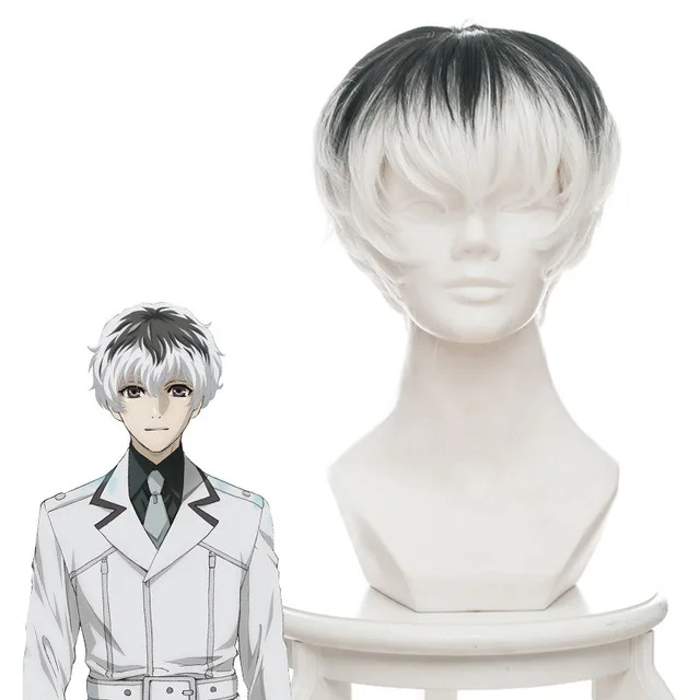 Парик для косплея канеки Кена из аниме Coshome Токийский Гуль костюмы мужчин и