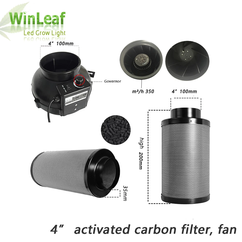 Растут палатки для 4 дюймовый центрифужный вентиляторы и активированный уголь