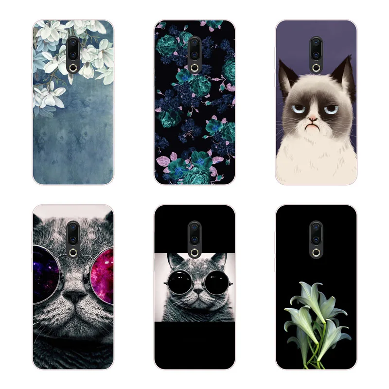 Чехол для meizu 16th силиконовая Мягкая задняя крышка из ТПУ с популярными цветами 16